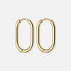 Ovale Hoops 18K Goldplated 20 mm