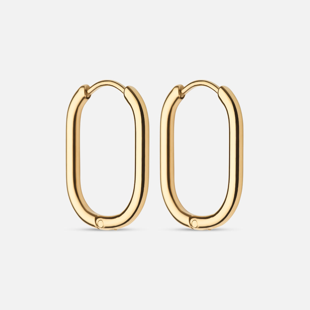 Ovale hoops 18K goldplated 20 mm - Josephine Nord