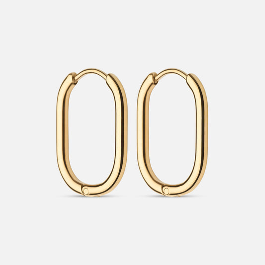 Ovale hoops 18K goldplated 20 mm - Josephine Nord