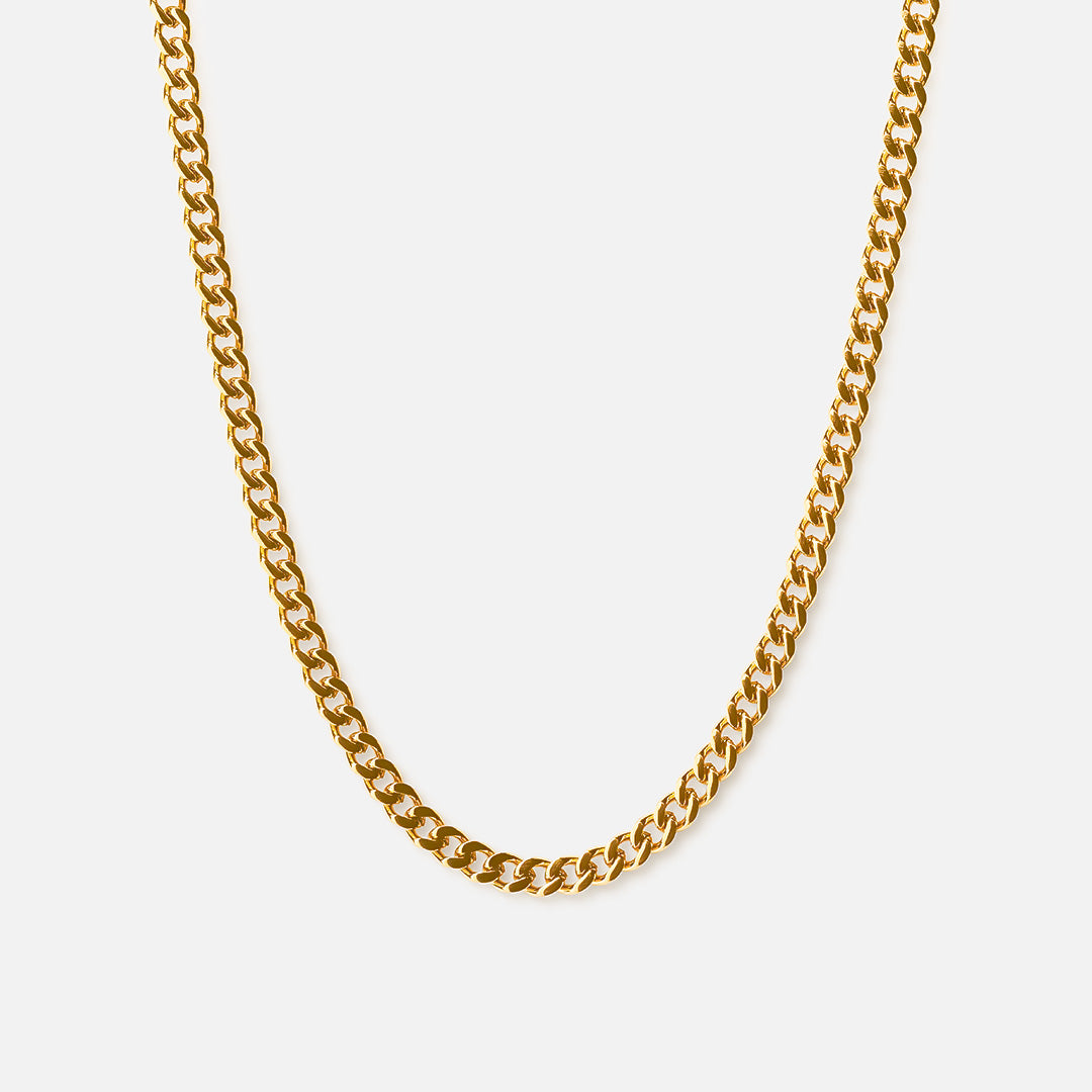 Gourmet Facet ketting 18K goldplated 4 mm - Josephine Nord