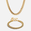 Gourmet Facet ketting + armband 18K goldplated 6 mm - Josephine Nord