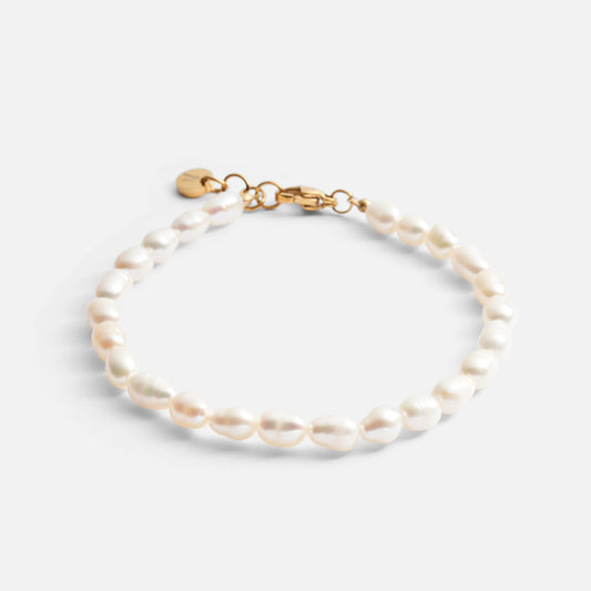 Parelarmband met zoetwaterparels 18K goldplated - Josephine Nord