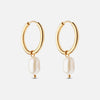 Parel Hoops Zoetwaterparels 18K Goldplated 18 mm