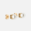 Moonlit Drops Parelstuds Oorbellen 18K Goldplated