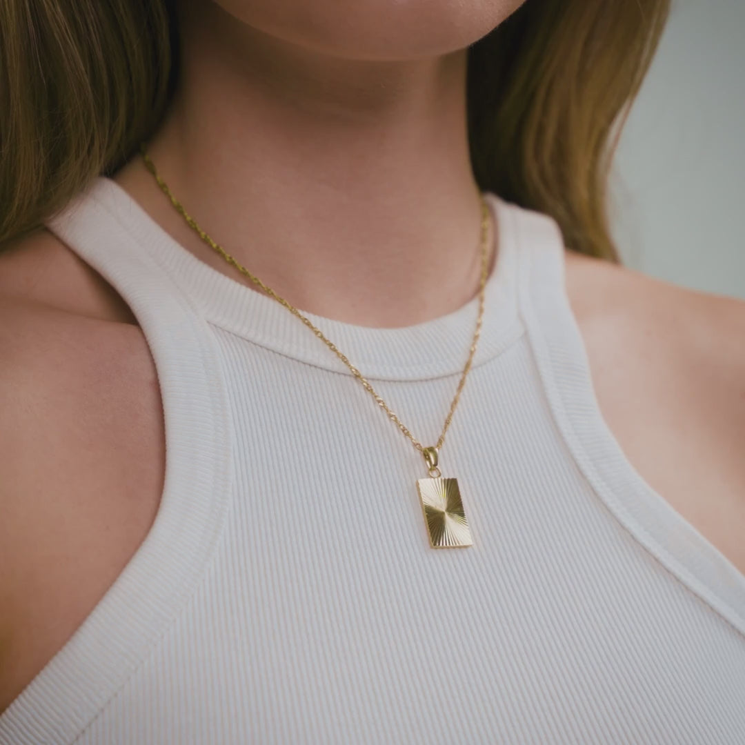 Sunset Column Ketting 18K Goldplated - video