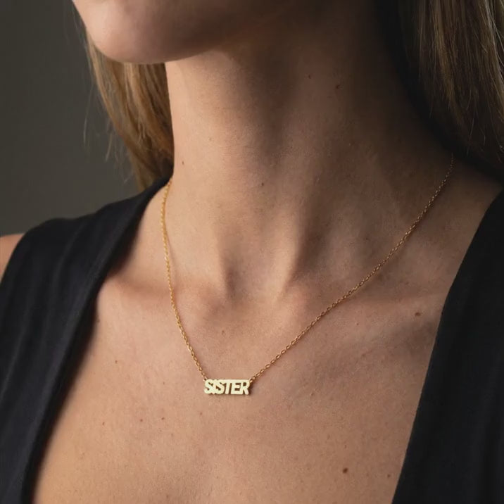 SISTER Ketting & SIS Ring 18K Goldplated - video