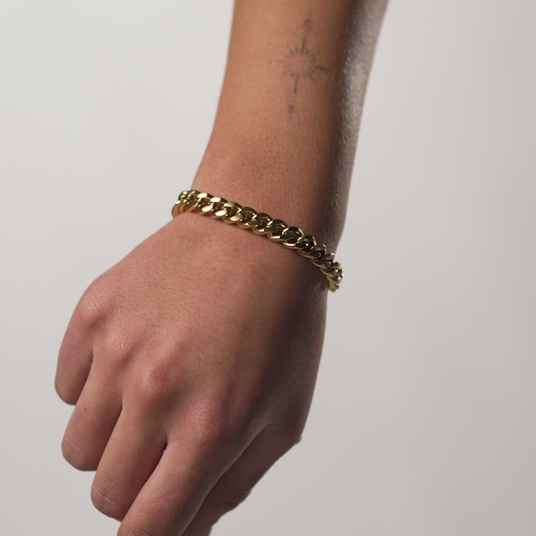 Gourmet Facet Armband 18K Goldplated 8 mm - video