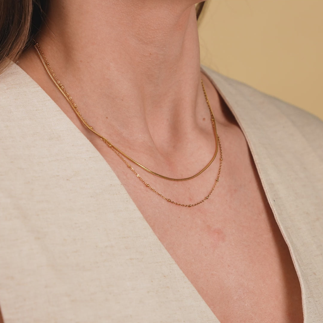 Snake Rope Ketting 18K Goldplated - video