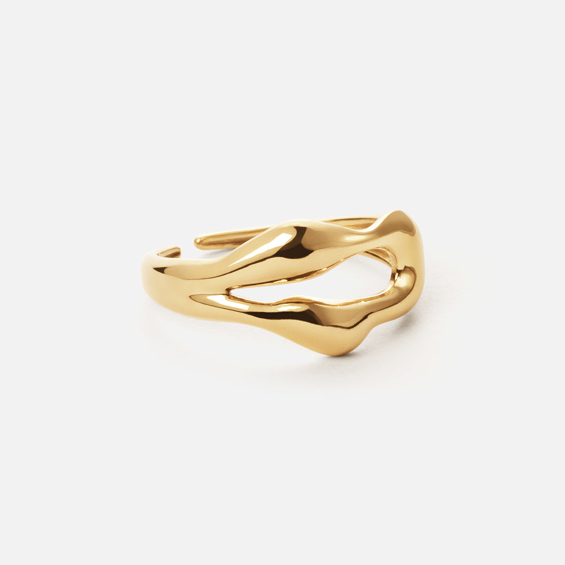 Rift Verstelbare Ring 18K Goldplated