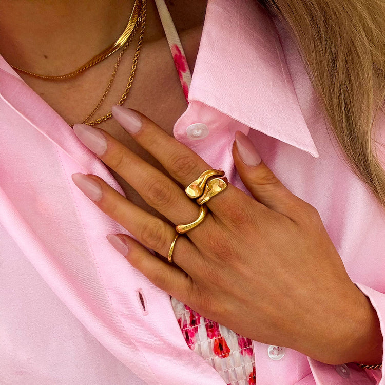 Aura ring 18K goldplated - Josephine Nord
