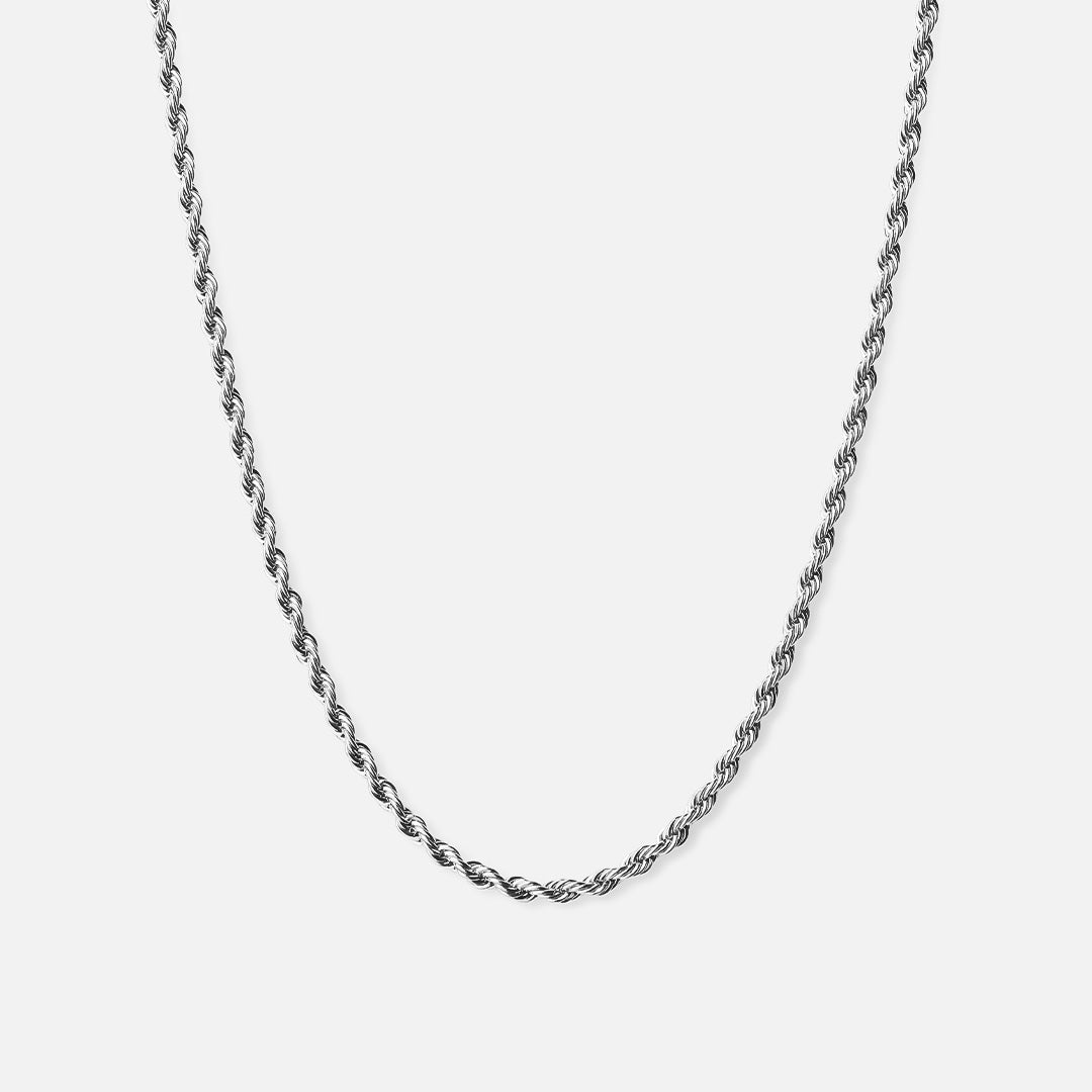 Twisted Rope ketting zilverkleurig 2 mm - Josephine Nord