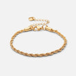 Twisted Rope armband 18K goldplated 3 mm - Josephine Nord