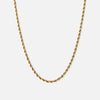Twisted Rope Ketting 18K Goldplated 2 mm