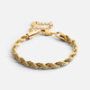 Twisted Rope Armband 18K Goldplated 5 mm