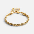 Twisted Rope armband 18K goldplated 5 mm - Josephine Nord