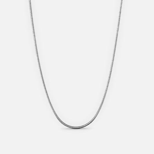 Ronde snake ketting zilverkleurig - Josephine Nord