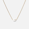 Single Parelketting Zoetwaterparel 18K Goldplated