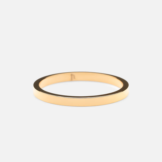 Flat Band ring 18K goldplated 2 mm - Josephine Nord