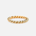 Twisted Rope Ring 18K Goldplated