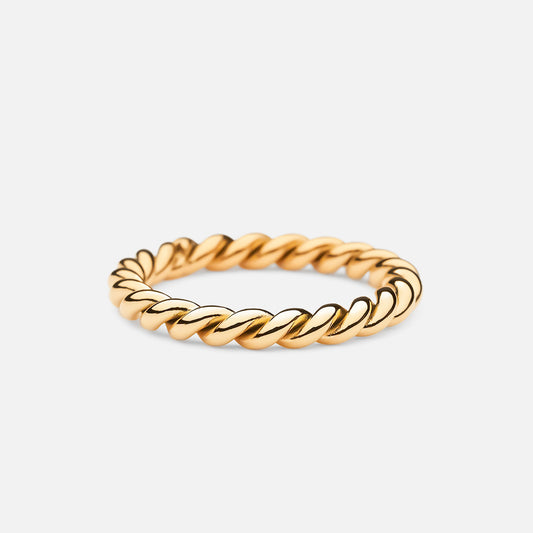 Twisted Rope ring 18K goldplated - Josephine Nord