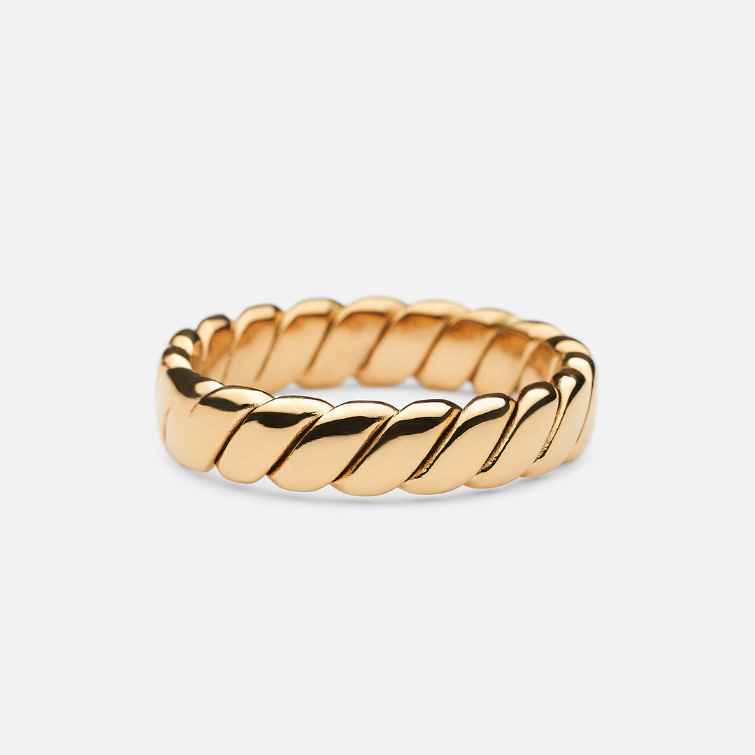 Twist Chain ring 18K goldplated - Josephine Nord