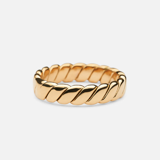 Twist Chain ring 18K goldplated - Josephine Nord