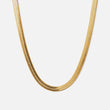 Platte snake ketting 18K goldplated 4 mm - Josephine Nord