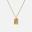 Meteor Square ketting 18K goldplated - Josephine Nord