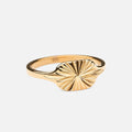 Sun Signet Ovale Ring 18K Goldplated