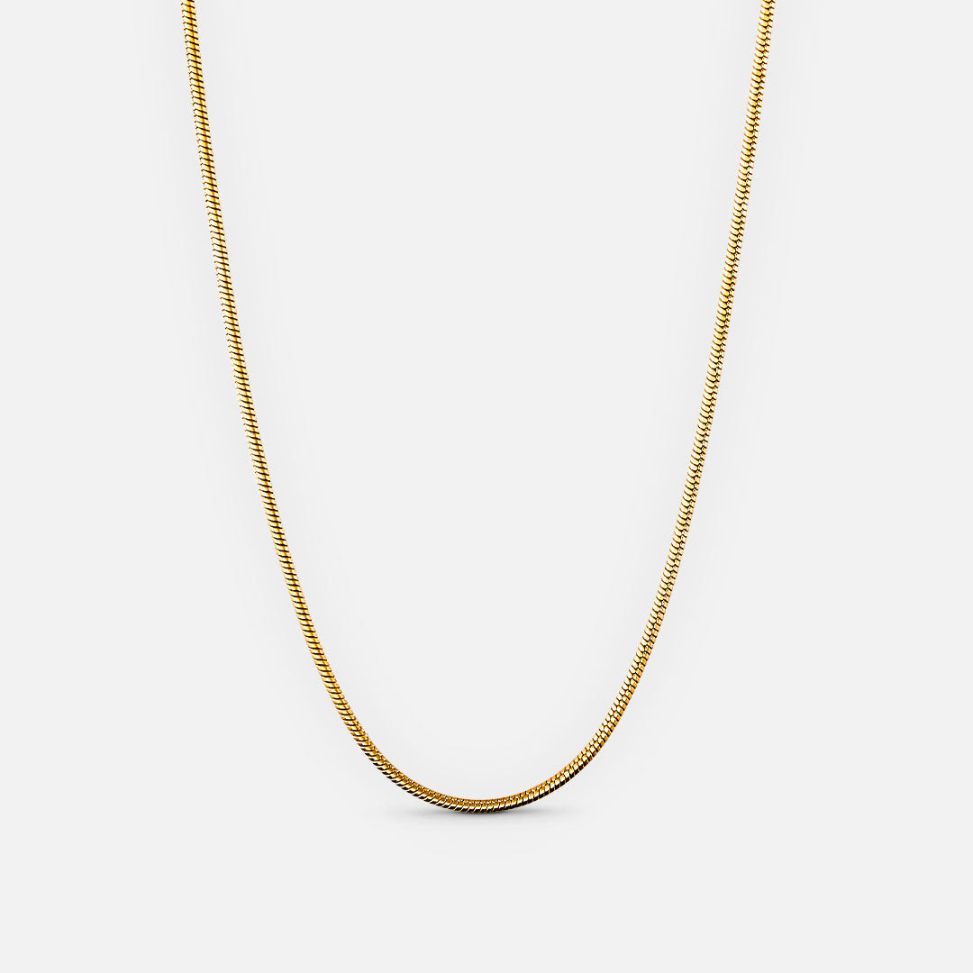 Ronde snake ketting 18K goldplated - Josephine Nord