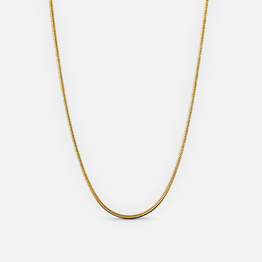 Ronde snake ketting 18K goldplated - Josephine Nord