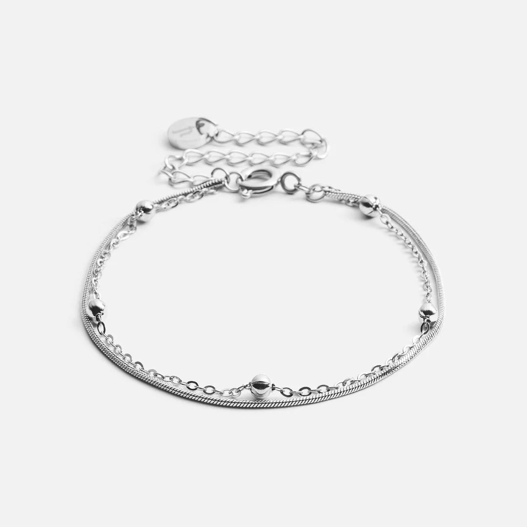 Snake Rope Armband Zilverkleurig