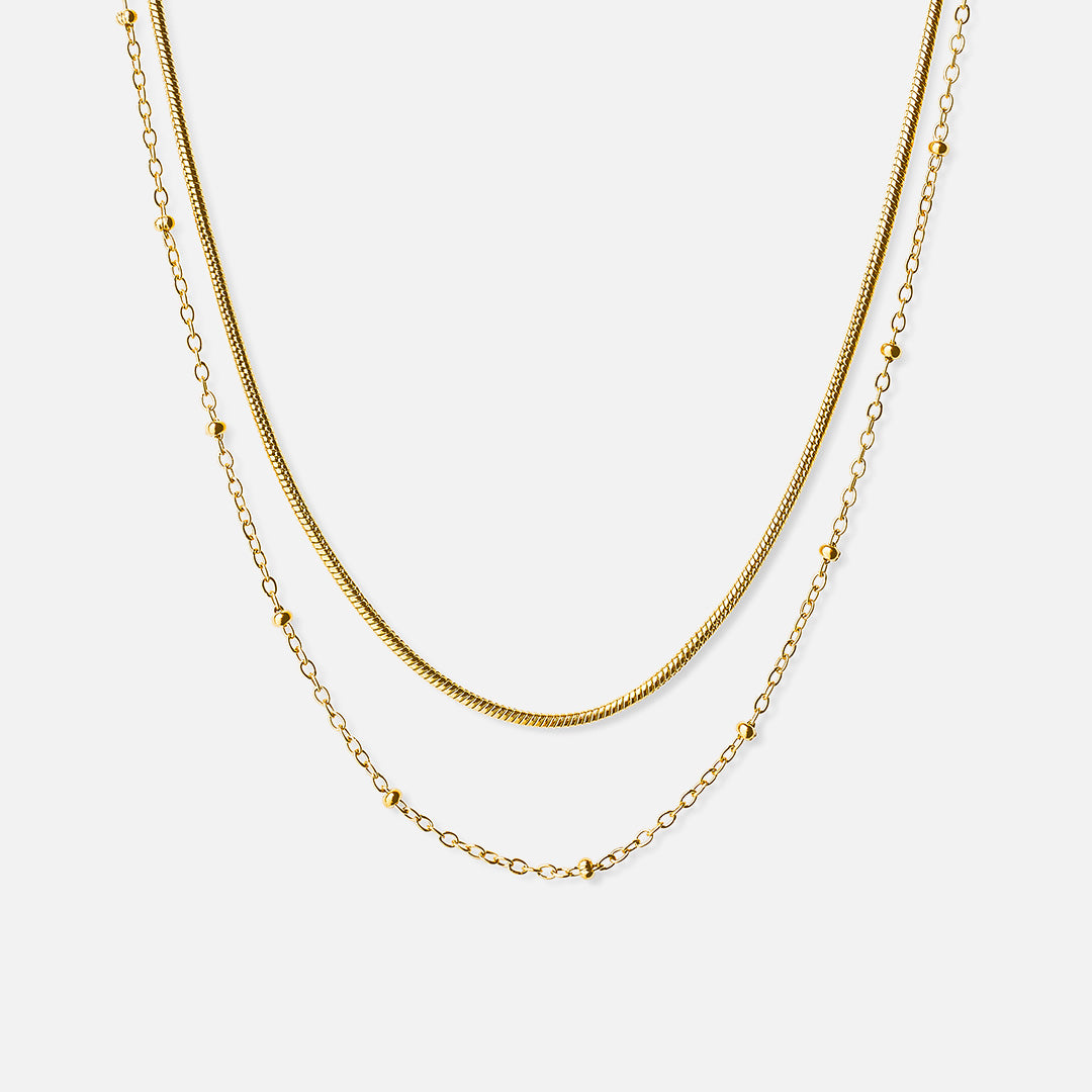 Snake Rope ketting 18K goldplated - Josephine Nord