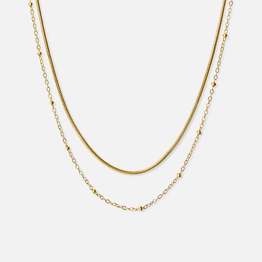 Snake Rope ketting 18K goldplated - Josephine Nord
