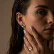Sunset Circle Studs Oorbellen Zilverkleurig