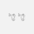 Sunset Circle Studs Oorbellen Zilverkleurig