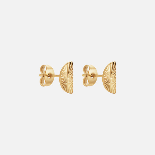 Sunset Half Circle Studs Oorbellen 18K Goldplated