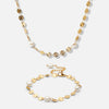 Sun Parelketting met Zoetwaterparels + Armband 18K Goldplated
