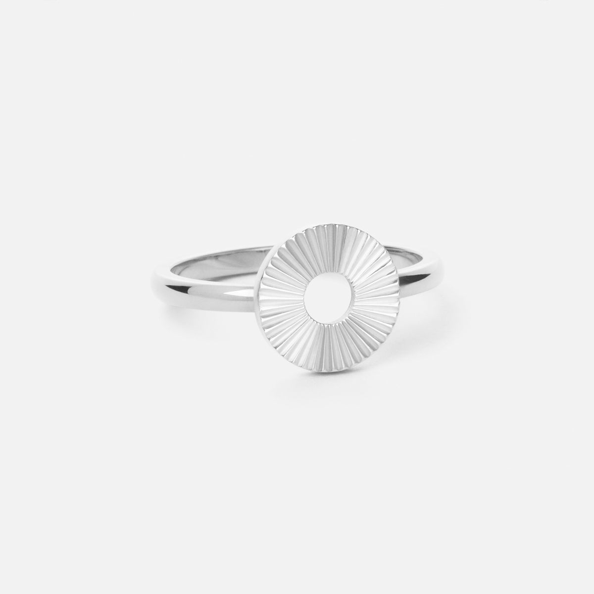 Sunset Circle Ring Zilverkleurig
