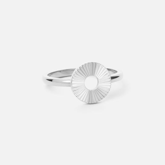 Sunset Circle Ring Zilverkleurig