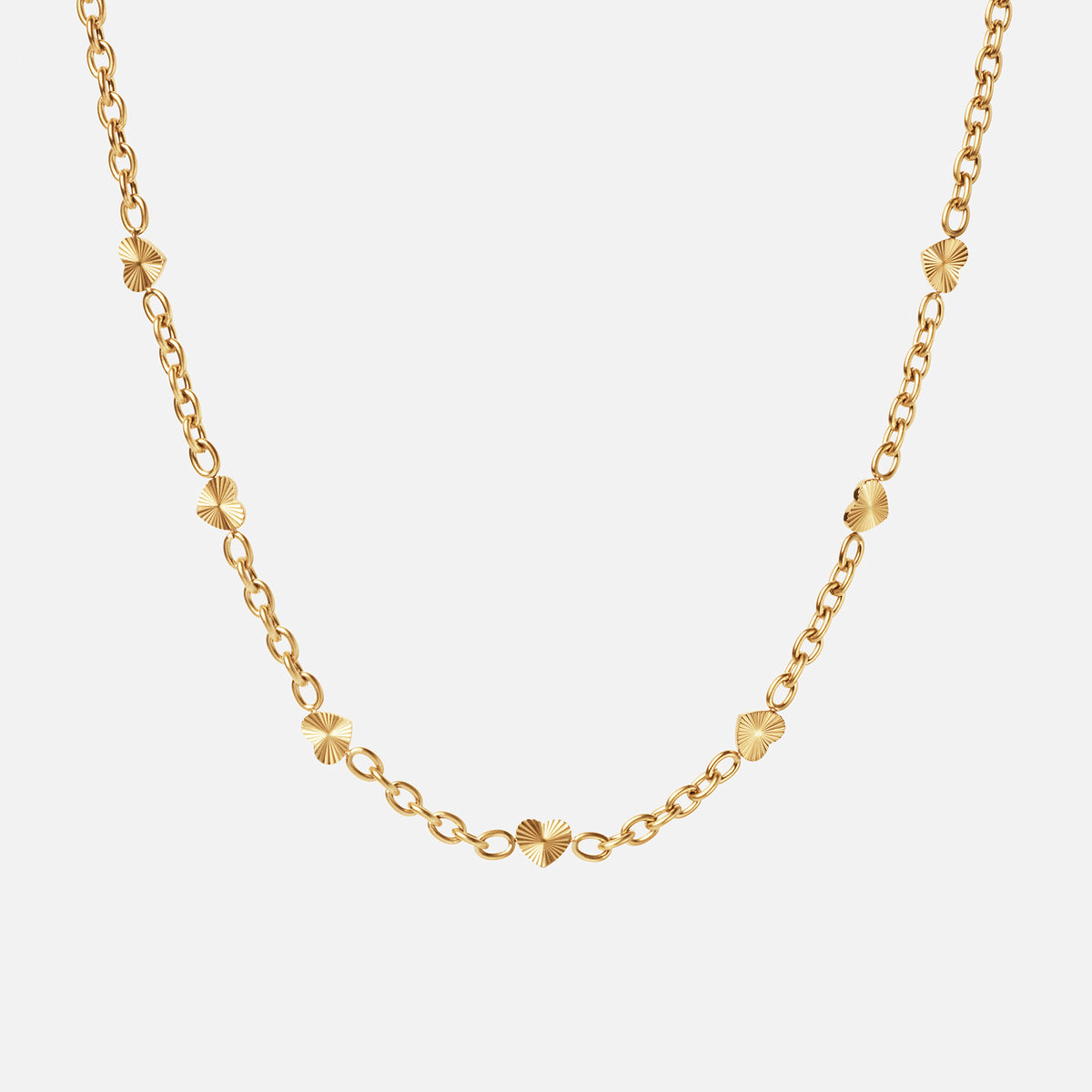 Sunset Heart Link Ketting 18K Goldplated
