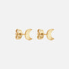 Sunset Moon Studs Oorbellen 18K Goldplated