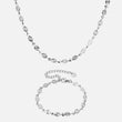 Sunset Ketting + Armband Zilverkleurig