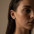 Sunset Square Studs Oorbellen Zilverkleurig
