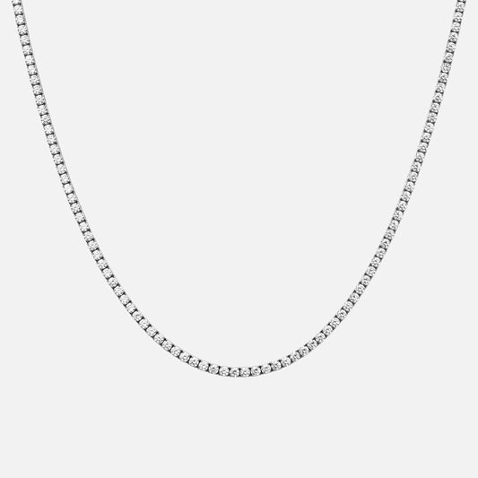 Tennis Supreme Zirkonia Ketting Zilverkleurig 3 mm