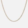 Tennis Supreme Zirkonia Ketting 18K Goldplated 4 mm
