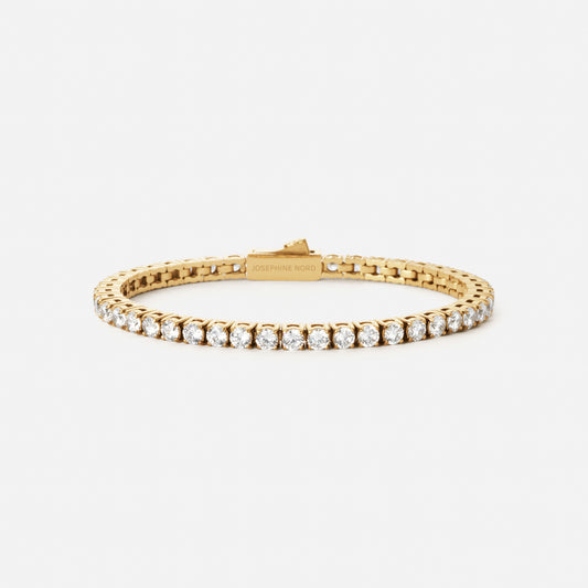 Tennis Supreme Zirkonia Armband 18K Goldplated 3 mm