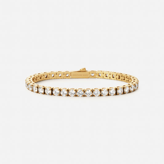 Tennis Supreme Zirkonia Armband 18K Goldplated 4 mm
