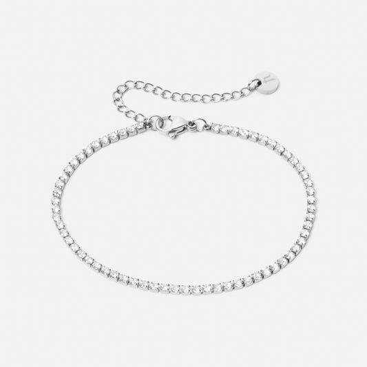 Tennis Zirkonia Armband Zilverkleurig