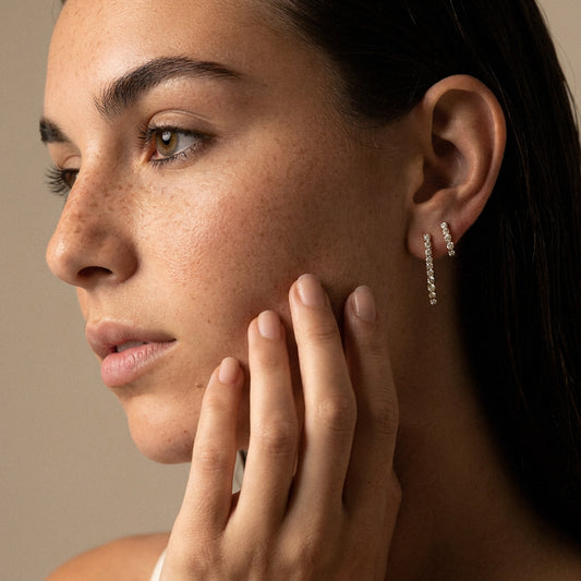 Tennis Zirkonia Oorbellen 18K Goldplated 12 mm